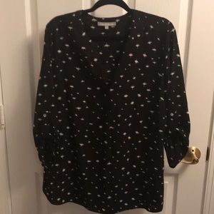Black blouse with design